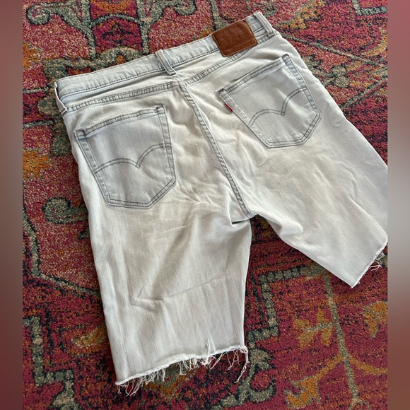 Levi's | Men’s Light Blue Cutoff Denim 512 Premium Jean Shorts Zipper Fly Sz 34 - Picture 8 of 16